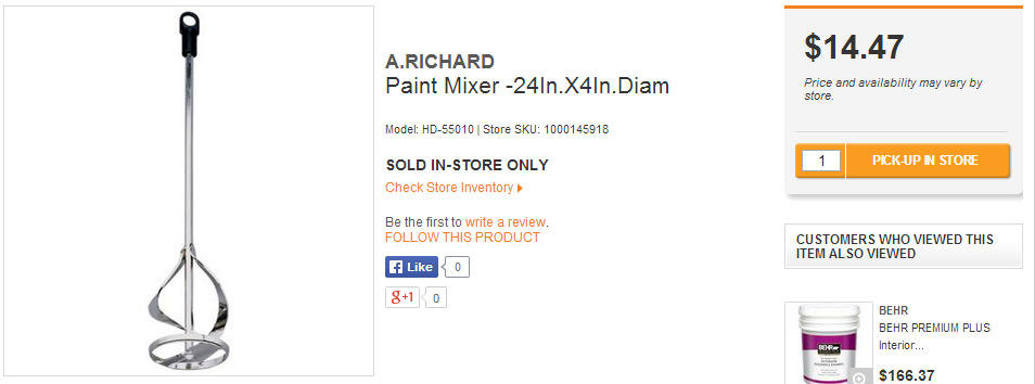 Home Depot Other Mixer